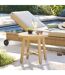 Table de jardin d'appoint ronde en bois PAPOUASIE - Marron-2
