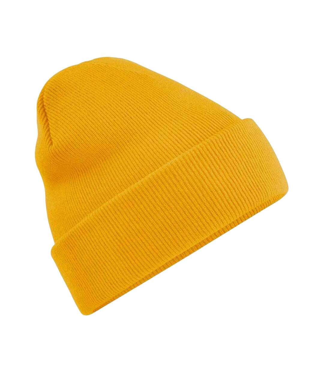 Bonnet À Revers Mixte Moutarde Beechfield-1