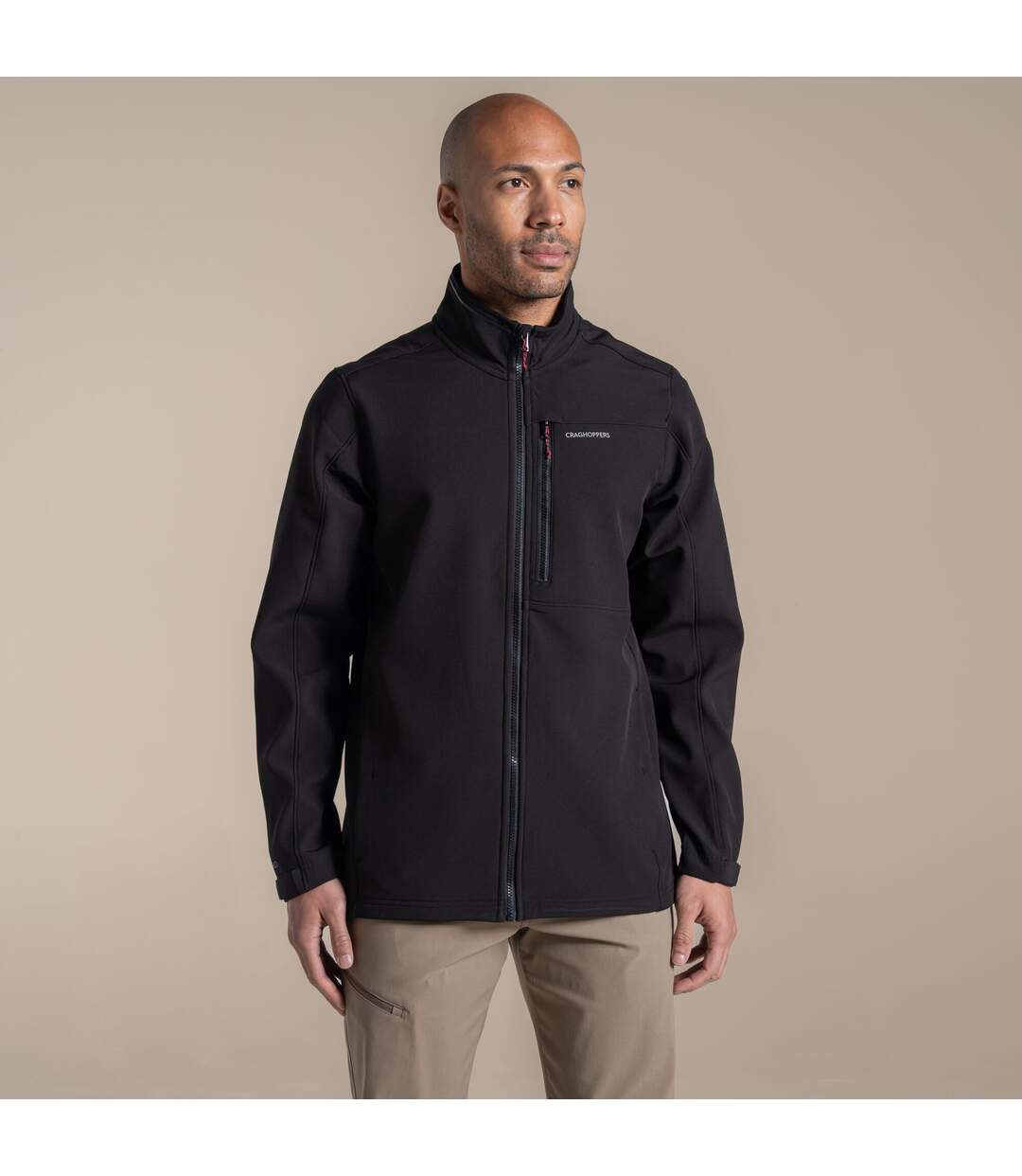 Veste Unie À Col Montant Altis Homme Noir Craghoppers-4