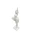 Statuette Femme Debout en Résine Yoga 45cm Blanc-5