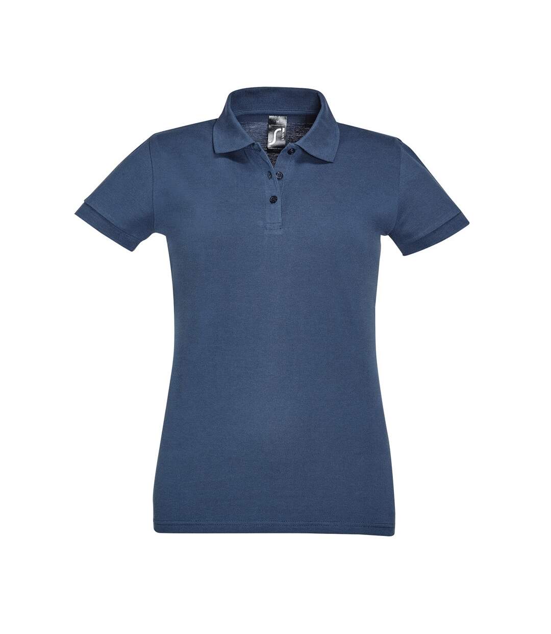 Polo manches courtes perfect femme bleu SOLS-1