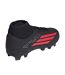 Childrens/kids F50 League Firm Ground Football Boots Black Red Adidas-2