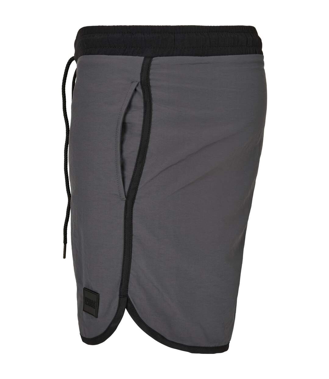 Short De Bain Motif/style Rétro Homme Noir Gris Foncé Urban Classics-3