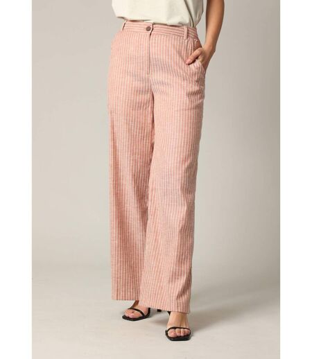 Pantalon large à rayures en coton mélangé  AZALIA