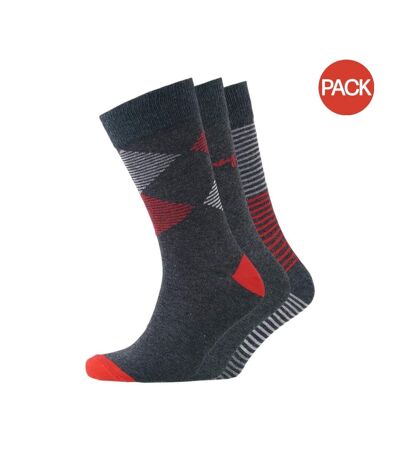 Pack of 3  Mens signature socks  black Money