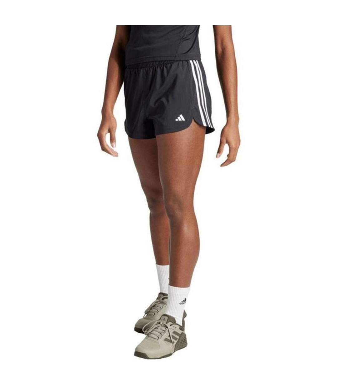 Short Style 3 Rayures Pacer Femme Noir Adidas-4