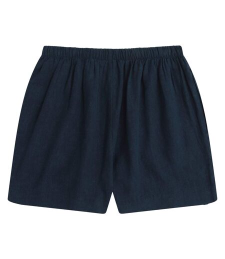 Womens/ladies nova linen shorts navy Animal