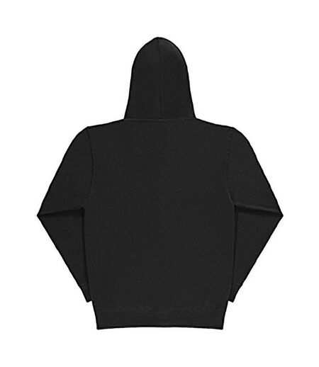 Sweatshirt Uni À Capuche Et Fermeture Zippée Homme Noir SG