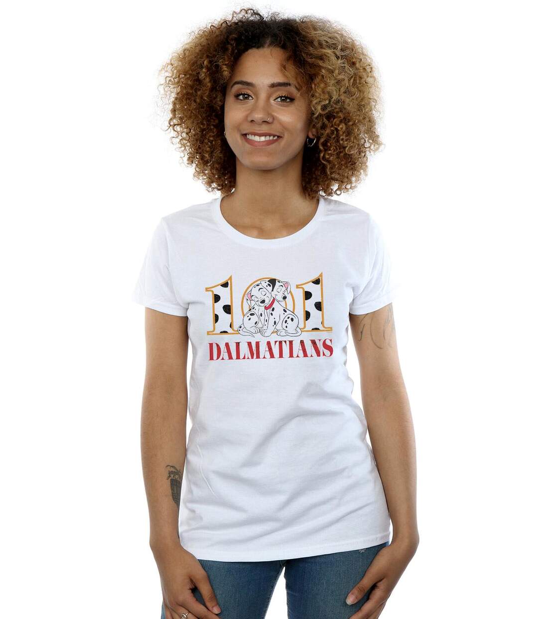 Disney Femme/Les femmes 101 Dalmatians Puppy Hug T-Shirt en coton (Blanc) - UTBI16012-2