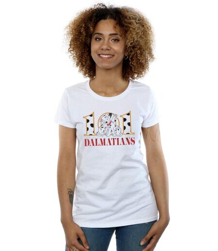 Disney Femme/Les femmes 101 Dalmatians Puppy Hug T-Shirt en coton (Blanc) - UTBI16012