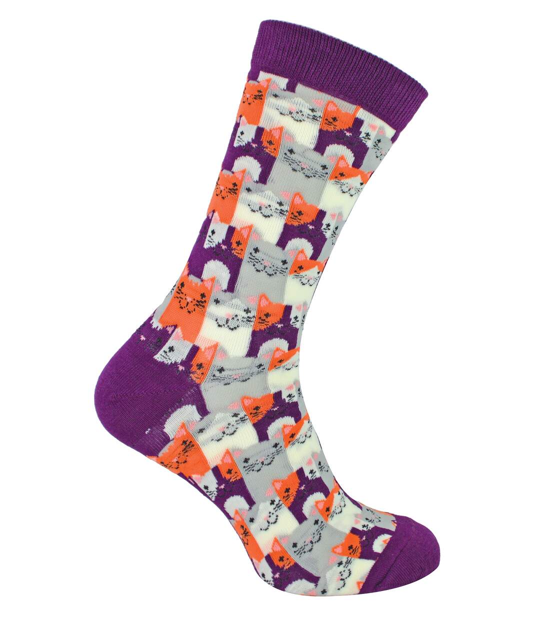 Mr. Heron - 1 Paire Chaussettes Homme Chat Animaux Bambou Fantaisie-1