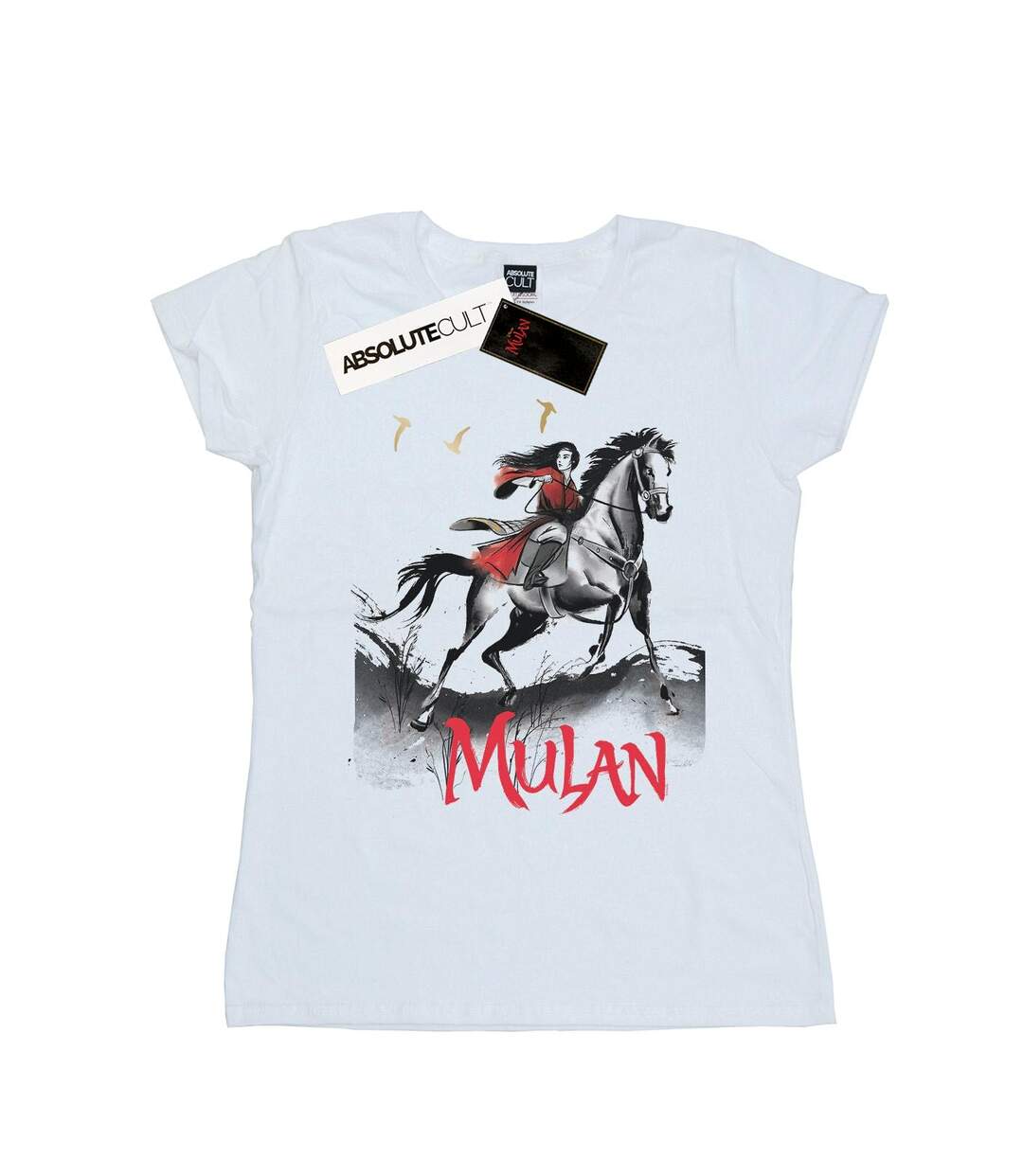 Disney Femme/Les femmes Mulan Movie Stride - T-shirt en coton (Blanc) - UTBI30698-1