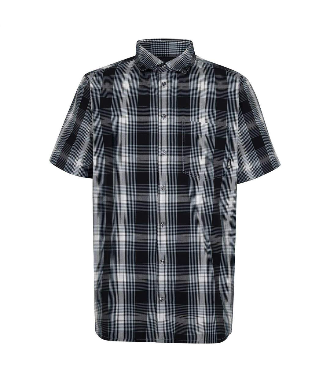 Mens Hot Chilli Plaid Shirt Navy Jack Wolfskin-1