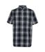 Mens Hot Chilli Plaid Shirt Navy Jack Wolfskin-1
