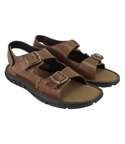 Dunlop - Sandales d'été en cuir pour homme, idéales pour la plage et la marche