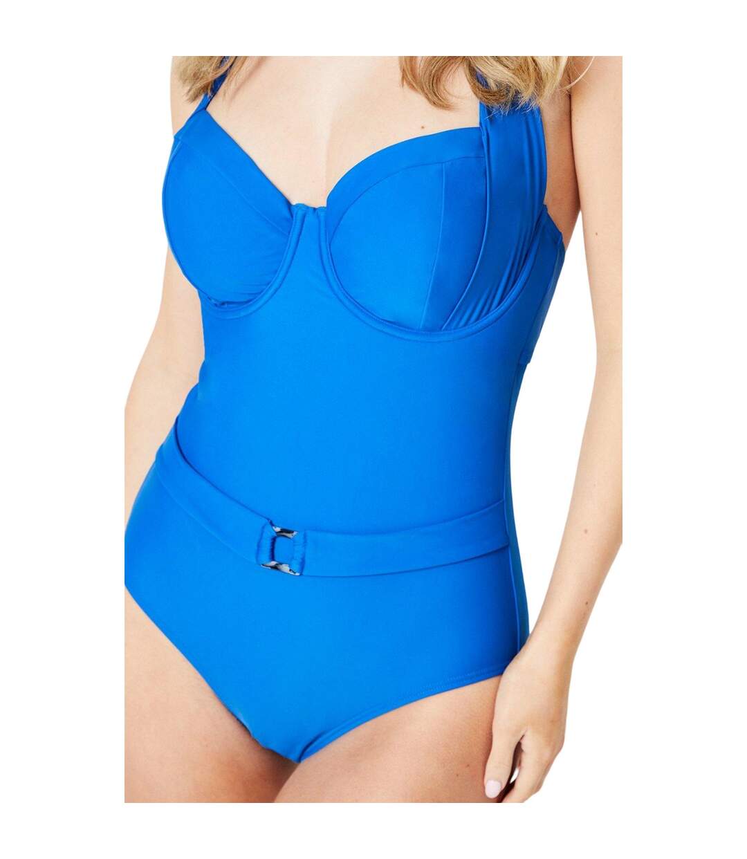 Maillot de bain 1 pièce femme bleu cobalt Gorgeous-1