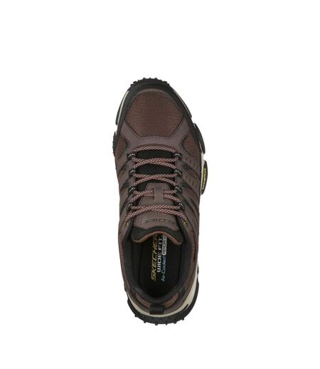 Skechers Mens Skech-Air Envoy Leather Sneakers (Brown/Black) - UTFS8189