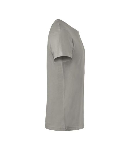 Mens Basic T-shirt Silver Clique
