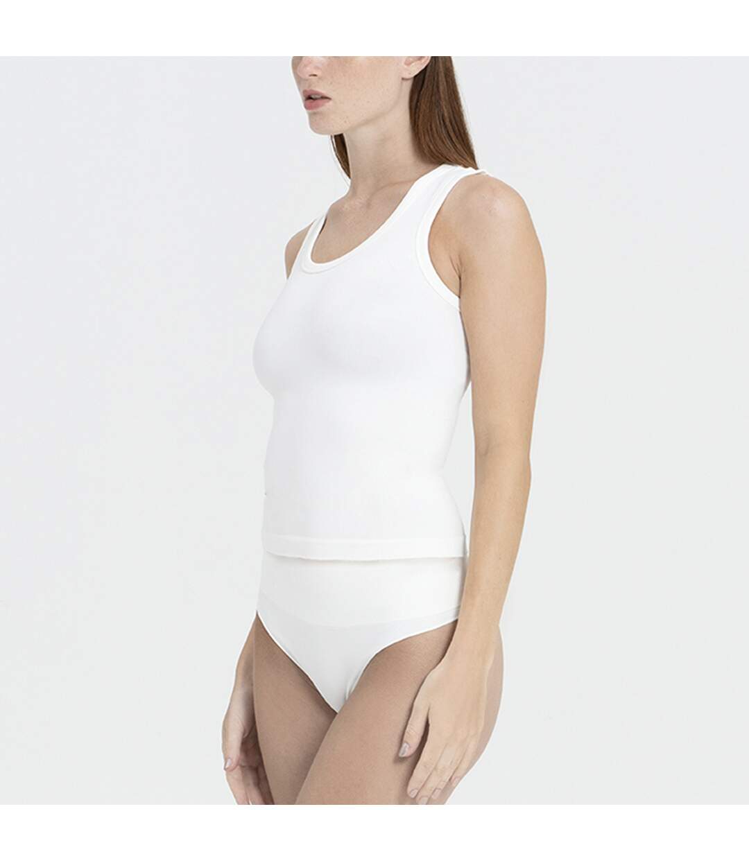Ruey - Débardeur femme Essentials col rond sculptant recyclé stretch-4
