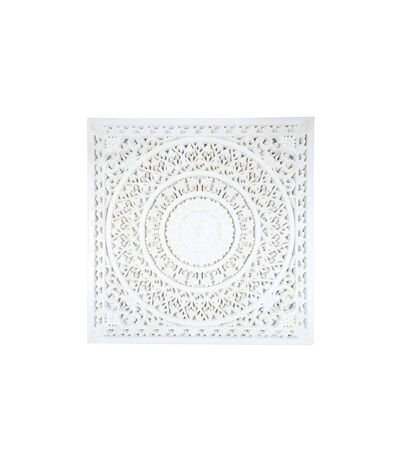 Décoration Murale en Bois Moulure 80cm Blanc