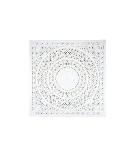 Décoration Murale en Bois Moulure 80cm Blanc