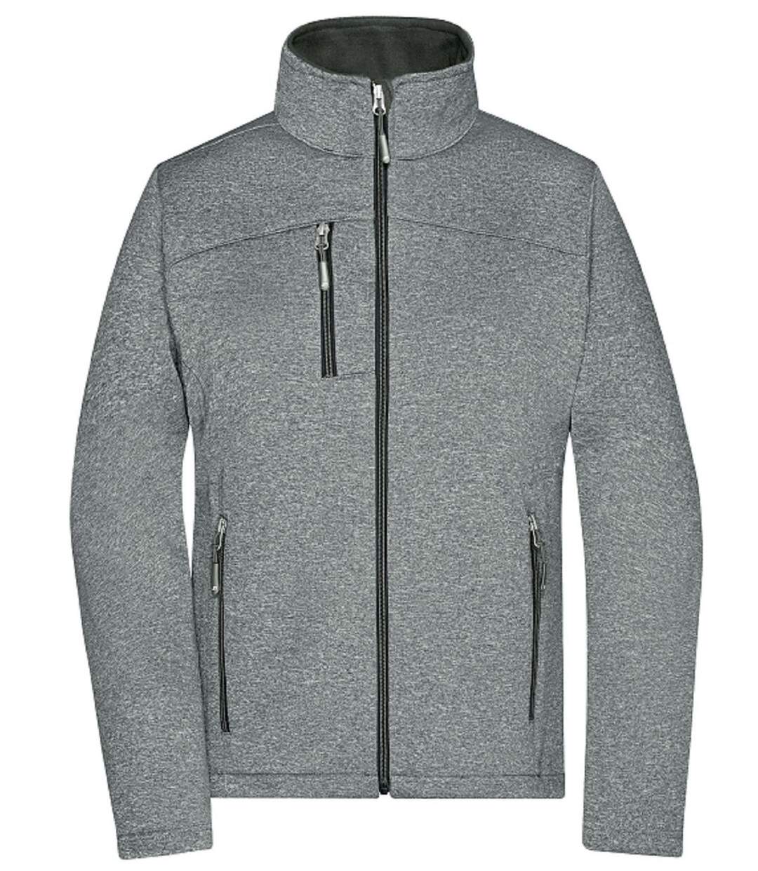 Veste softshell - Femme - JN1147 - gris chiné et noir-2