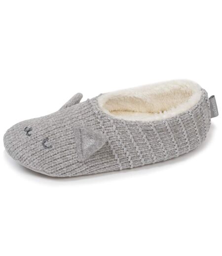 Isotoner Chaussettes d'intérieur femme fourrées, antidérapante