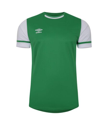 Mens cavelle jersey t-shirt emerald/brilliant white Umbro