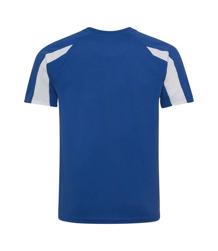 T-shirt Sport Contraste Homme Bleu Roi Blanc Arctique Just Cool