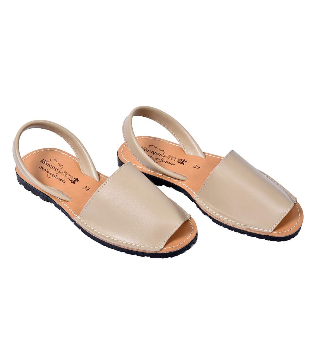 Sandale Nu Pieds Femme PREMIUM CUIR- Chaussure d'été Qualité et Confort - 550 TAUPE-1