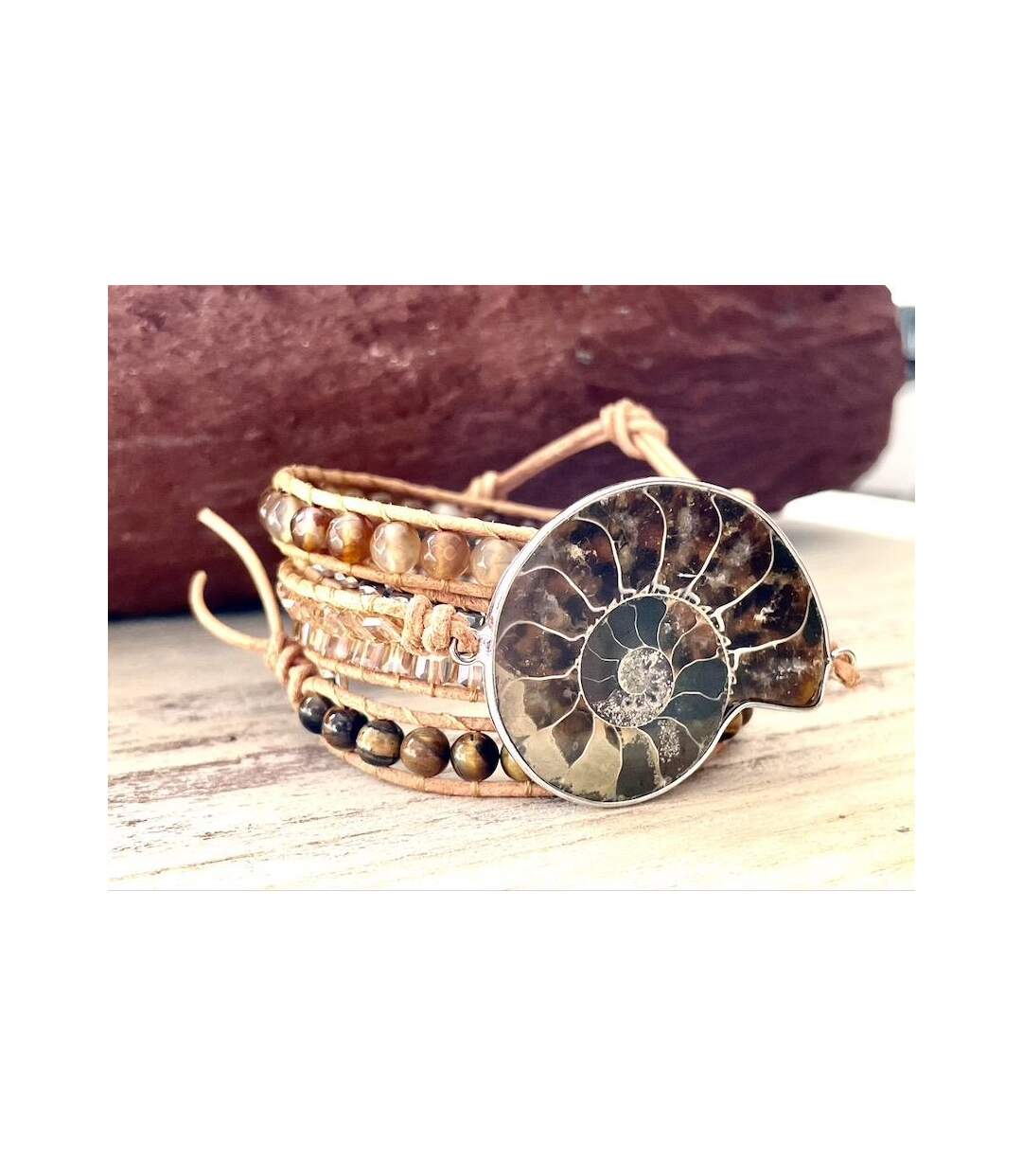 Bracelet de régénération en ammonite-2