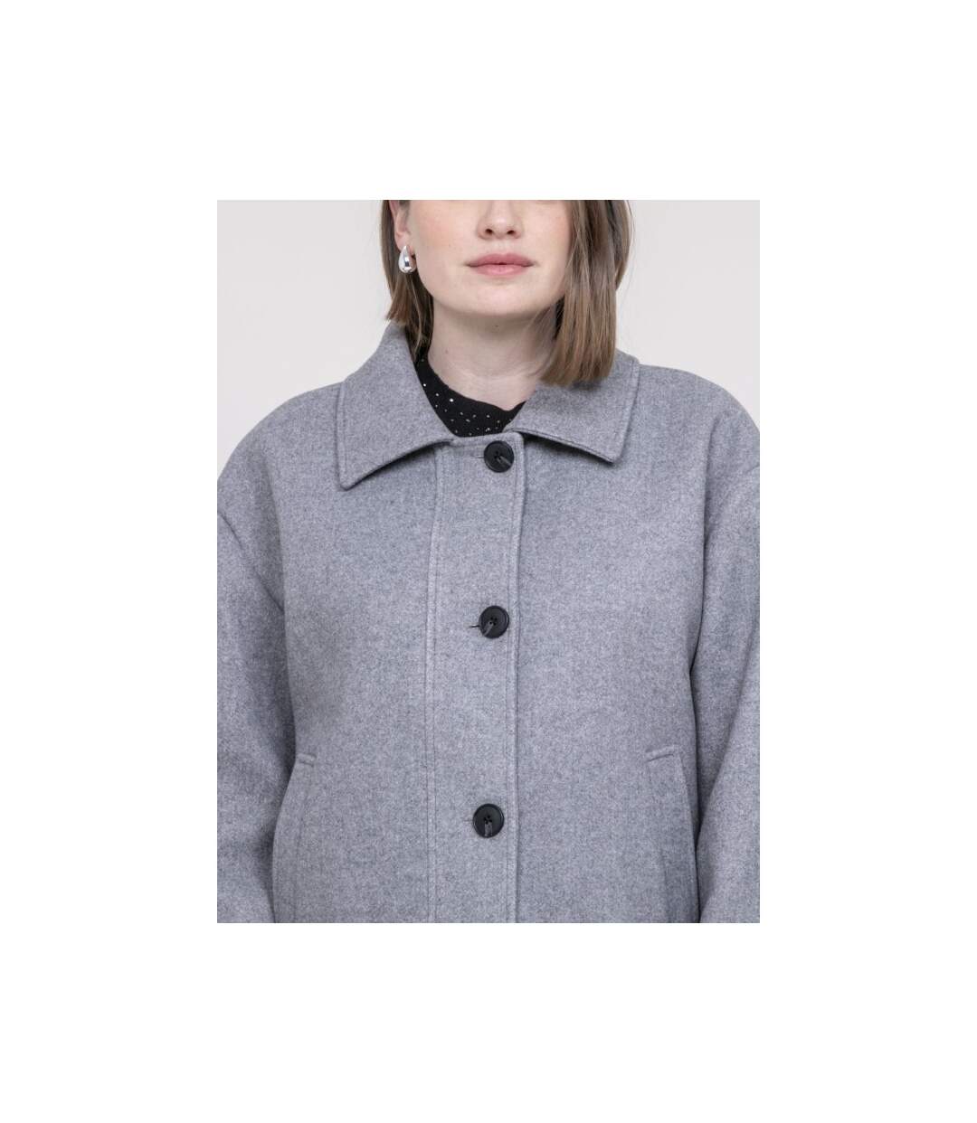 Veste courte effet laine UPARLIE - Dona X Lisa-3