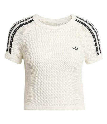 Originals T-shirt Tricoté Cali En Crochet Pour Femme Blanc Cassé Adidas