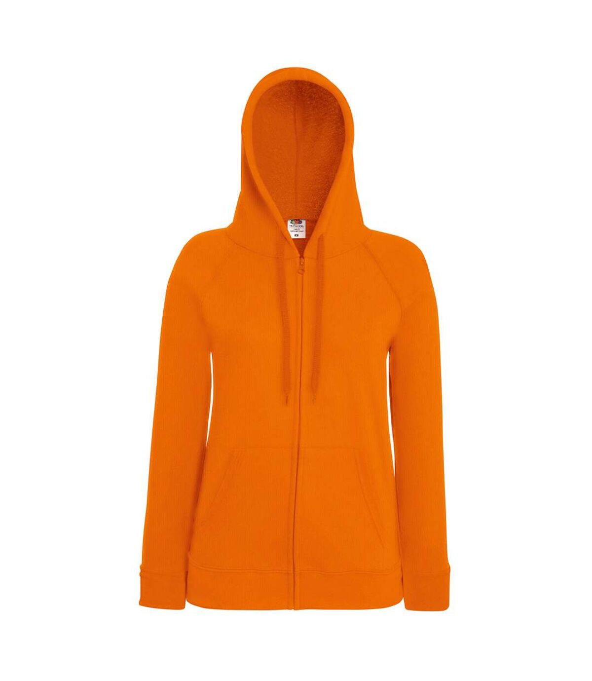 Fruit Of The Loom Ladies Fitted Hooded Sweatshirt (Orange)