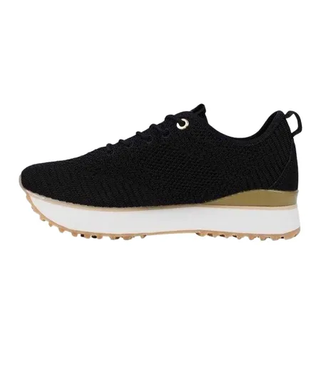 Baskets Motif/style Logo Métallique Femme Noir Lee Cooper