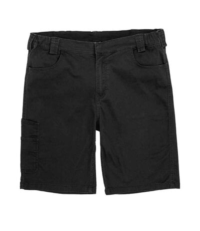 WORK-GUARD by Result Mens Chino Stretch Slim Shorts (Black) - UTPC6522