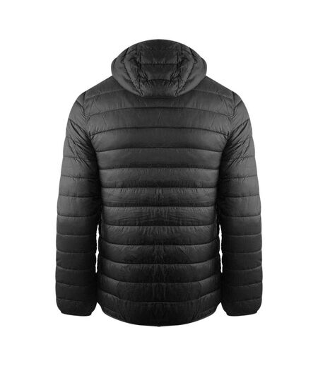 Mens London Quilted Logo Jacket Black Aquascutum