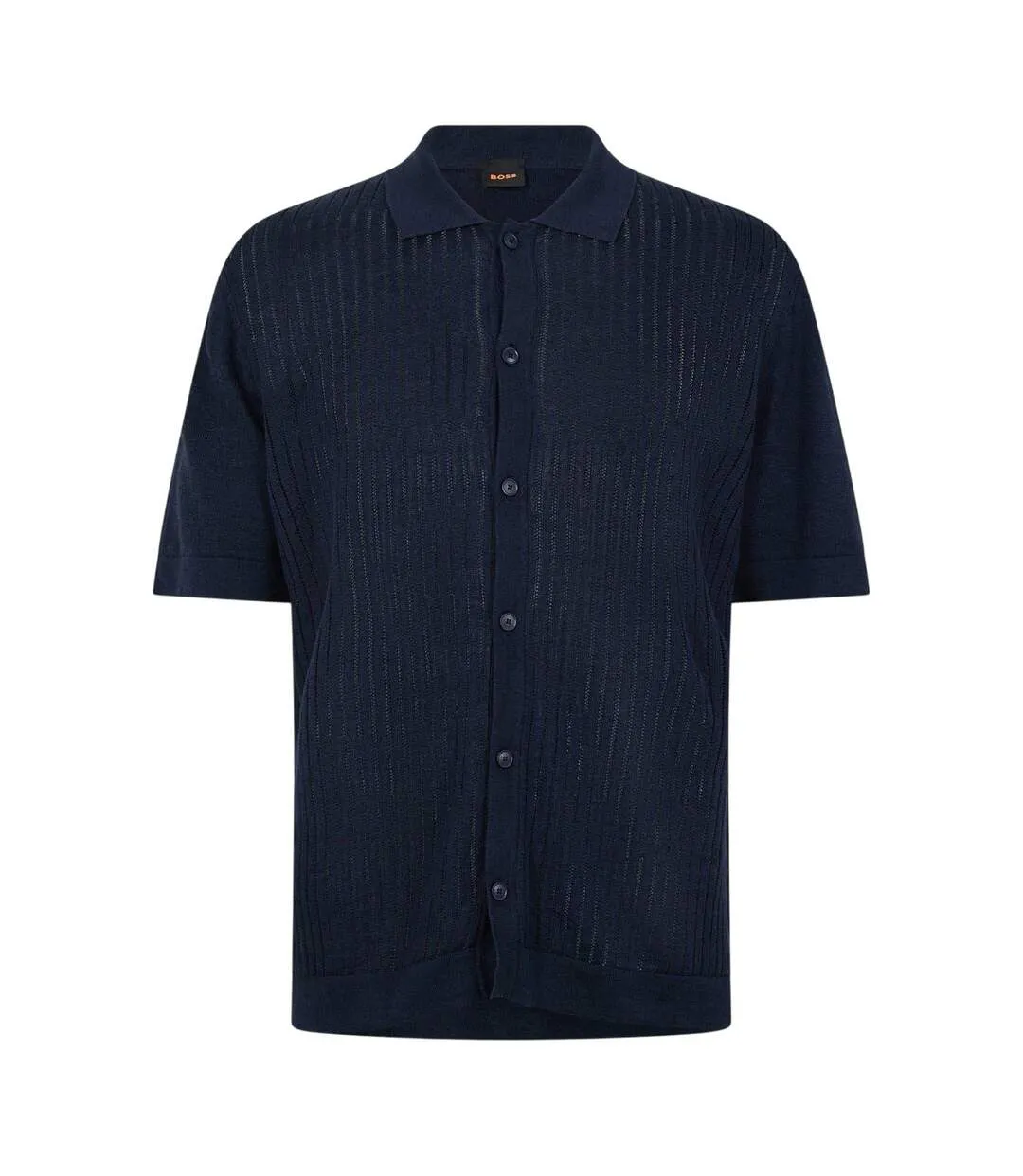 Polo Manches Courtes Homme Bleu Foncé Boss-1