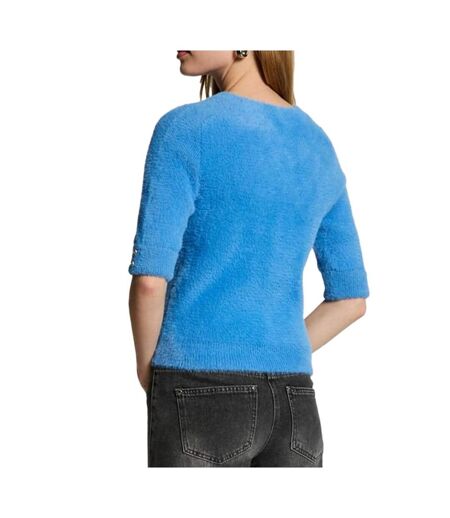 Pull manches courtes bleu femme morgan mtom