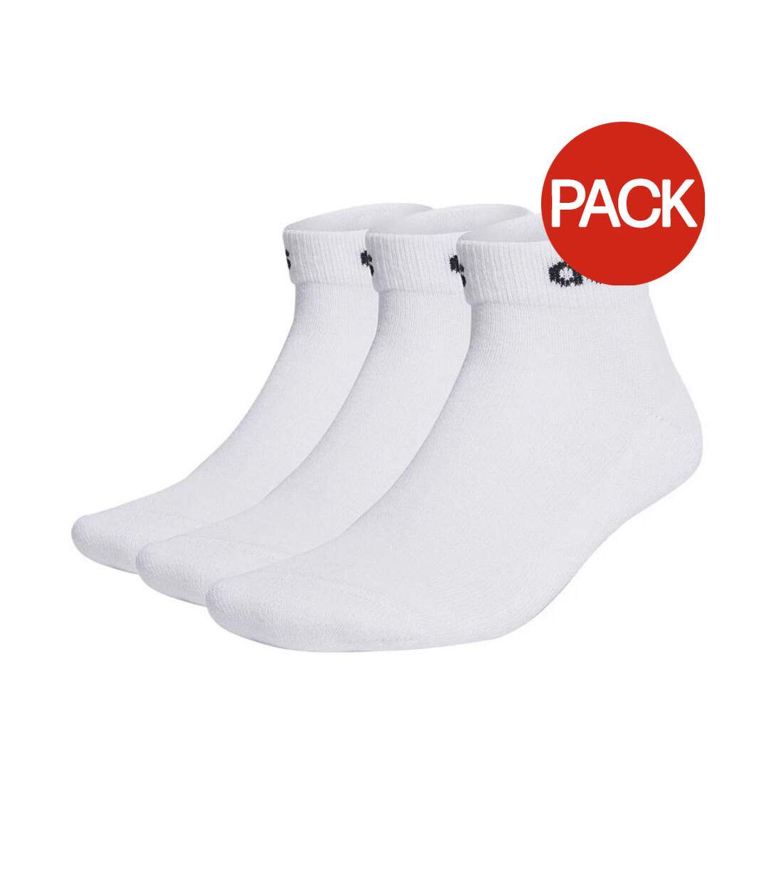 Lot De 3  Socquettes Motif/style Linéaire Homme Blanc Adidas-1