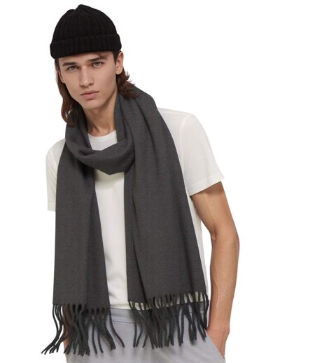 Echarpe élégante en Tissu Doux gris foncé pour Homme - Accessoire de Mode Automne-Hiver