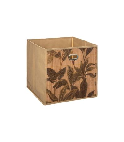 Boîte de Rangement Pliable Haute Bambou 31x31cm Naturel