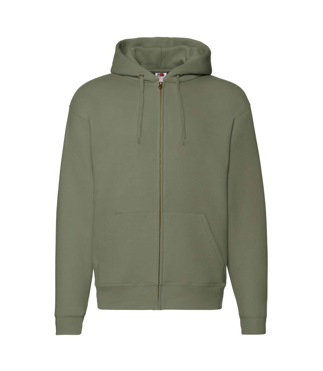 Veste À Capuche Premium Adulte Olive Classique Fruit Of The Loom-1