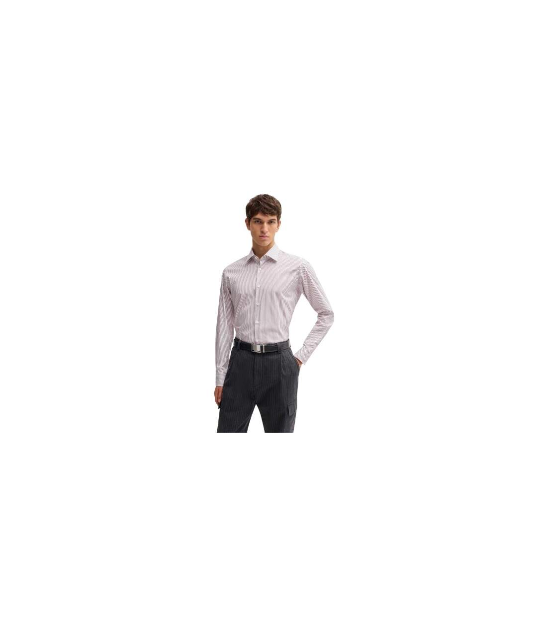 Mens Galliz Leather Belt Black Boss-1