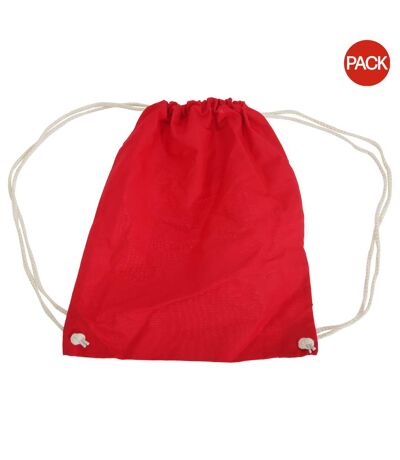 Lot De 2  Sac De Gym 12 Litres Taille Unique Rouge Vif Westford Mill
