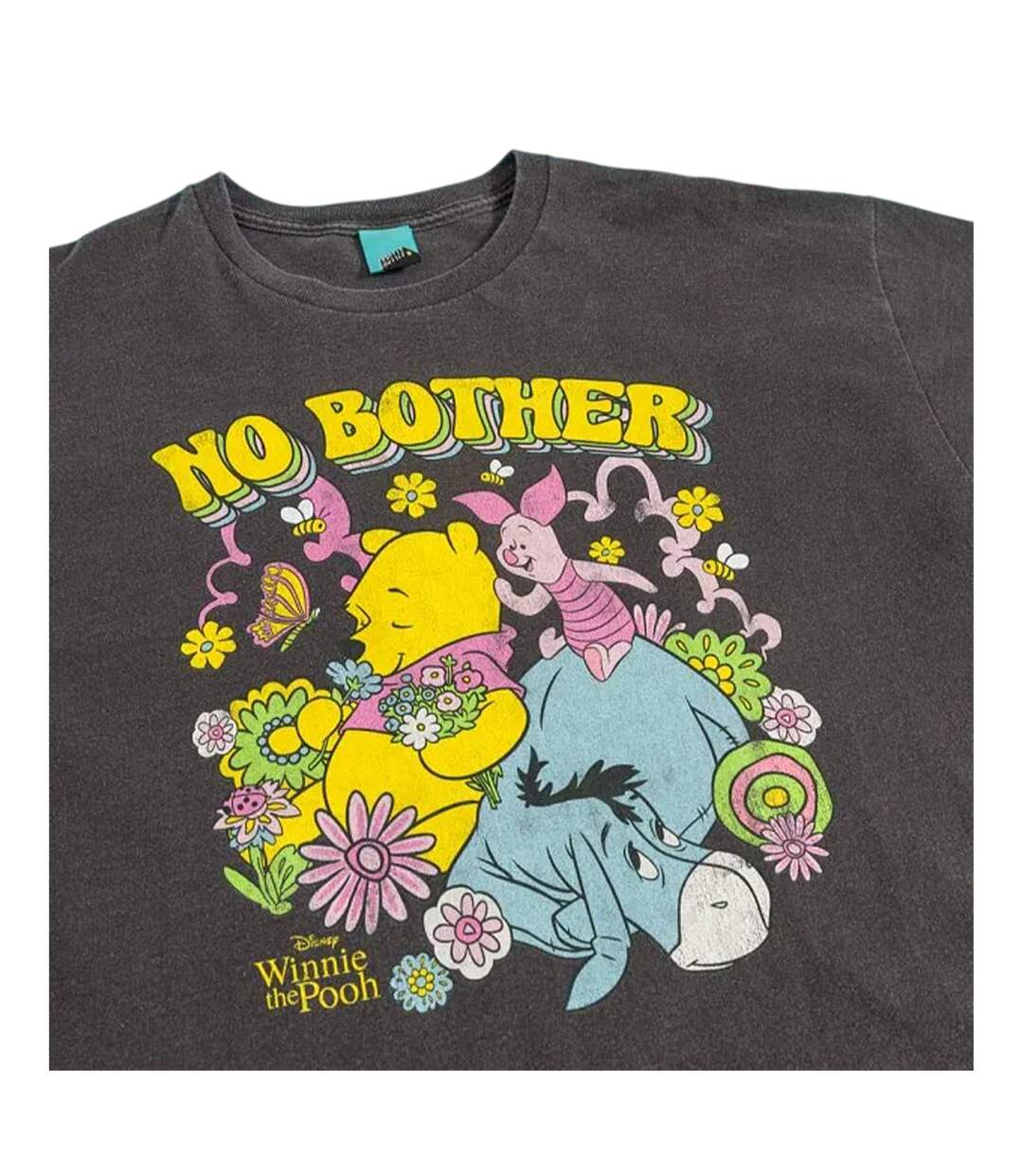 T-shirt No Bother Adulte Charbon Winnie The Pooh-4