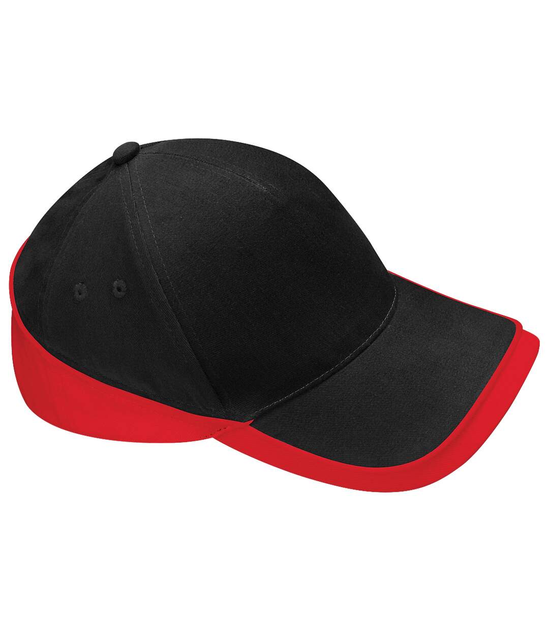 Beechfield Unisex Teamwear Competition Cap Baseball / Headwear (Black/Classic Red) - UTRW223-1