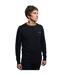 Pull Motif Rayure Contrastée Sur Bord Homme Gris Noir Lambretta-1