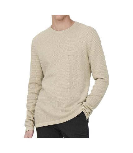 Pull Beige Homme Only & Sons Spanter - L