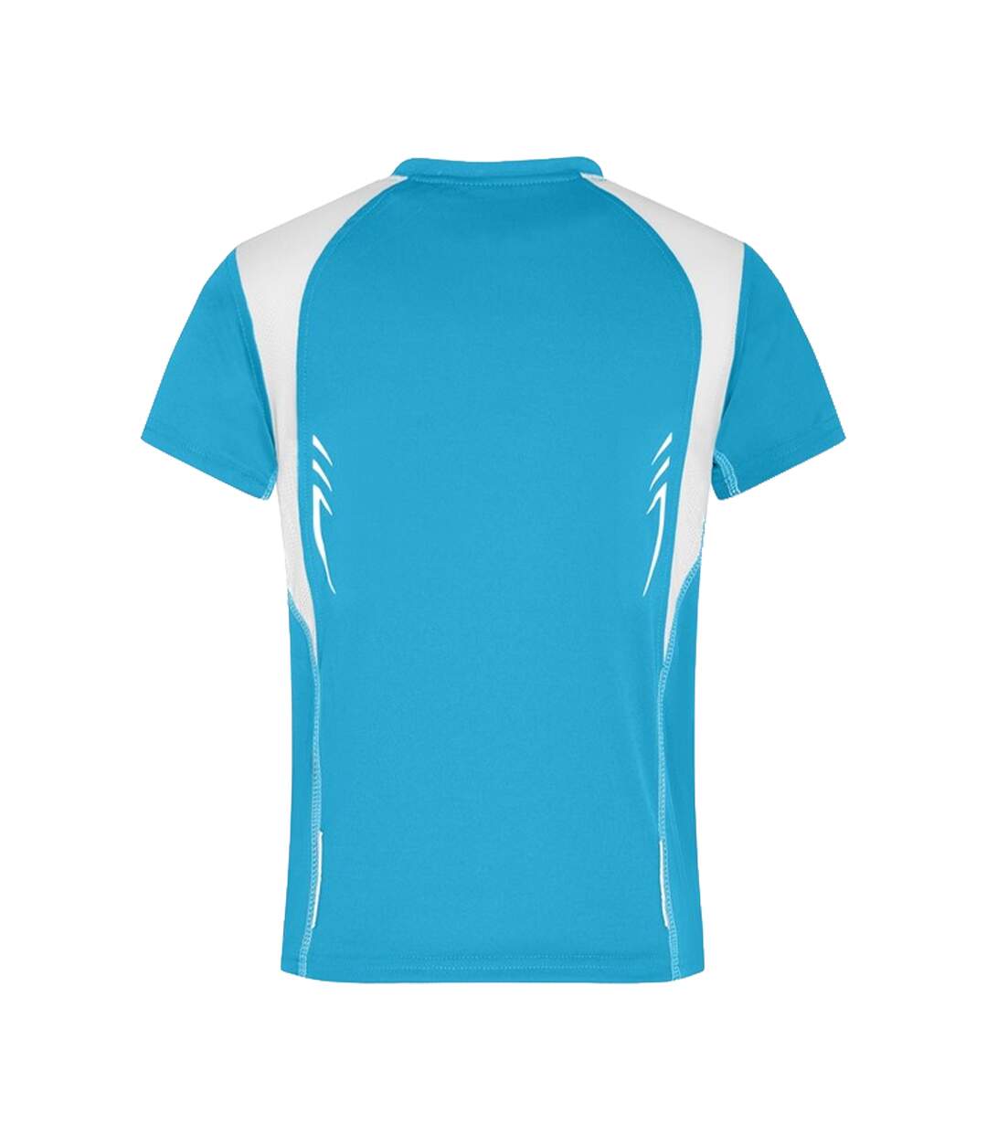 T-shirt Course À Pied Homme Turquoise Vif Blanc James And Nicholson-2